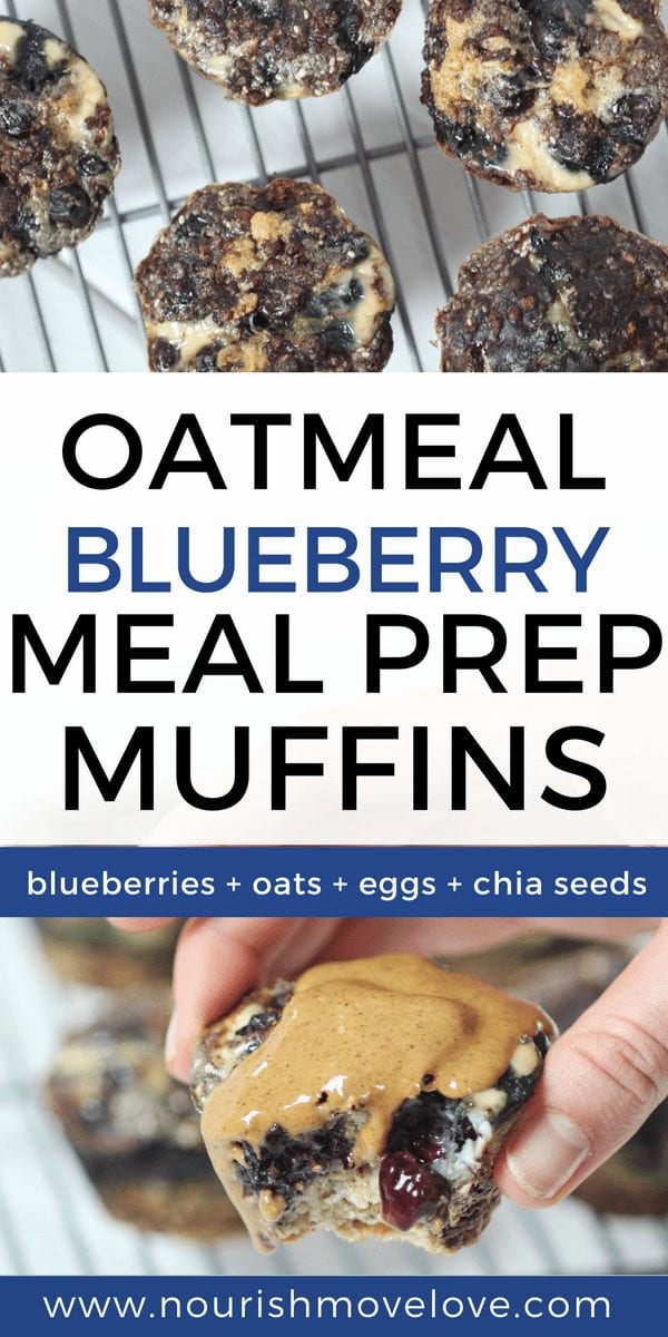 Blueberry Oatmeal Meal Prep Muffins