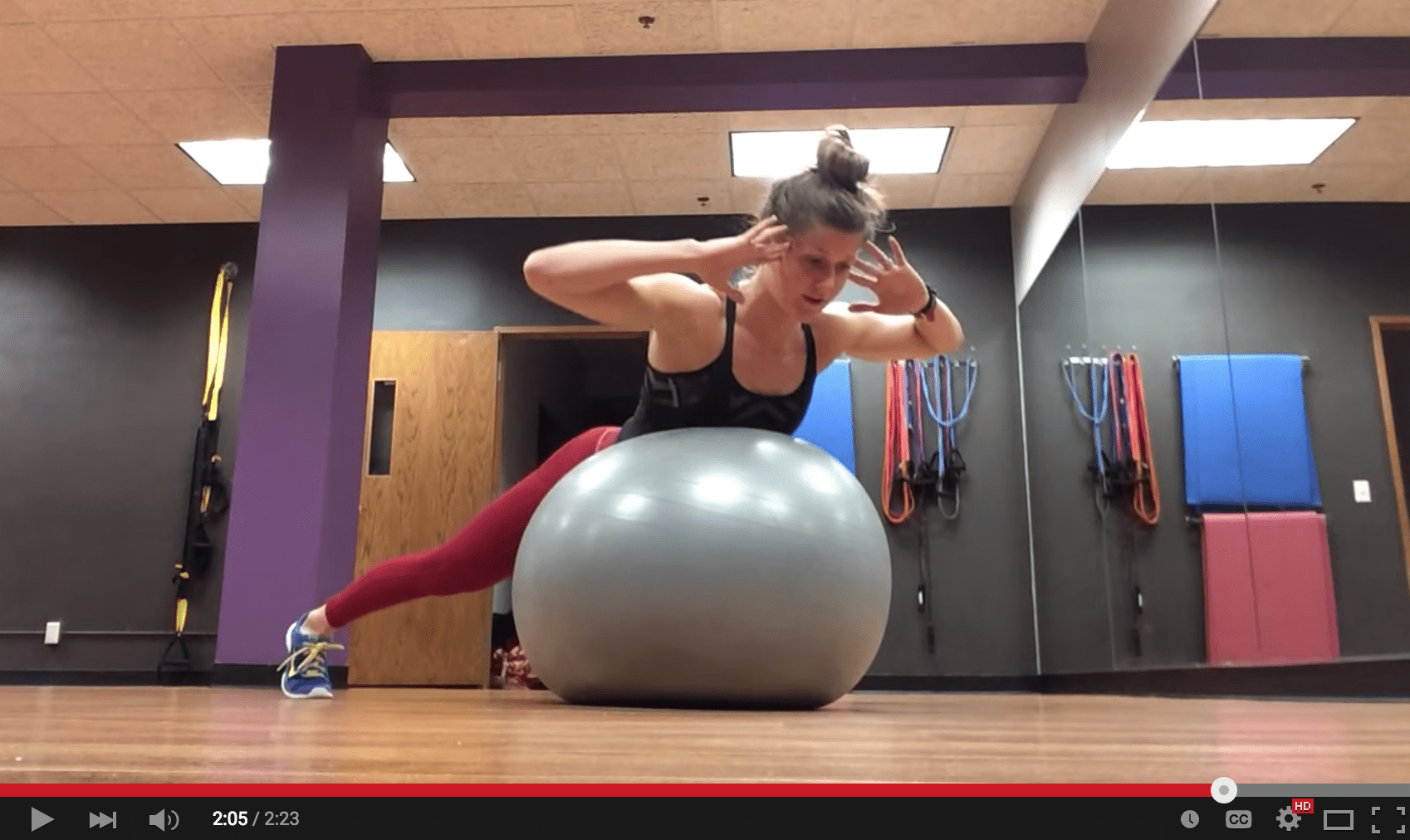 Stability Ball Glute and Core Combo Nourish Move Love