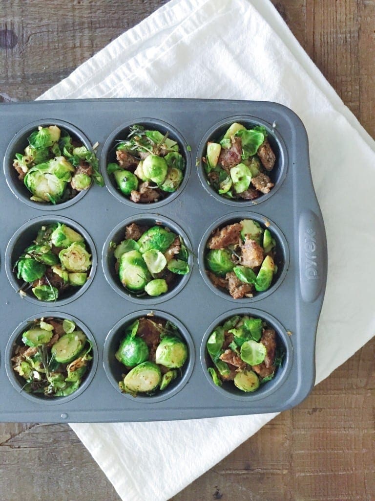 Sweet Potato, Brussel Sprout and Sausage Muffins_beforebaking