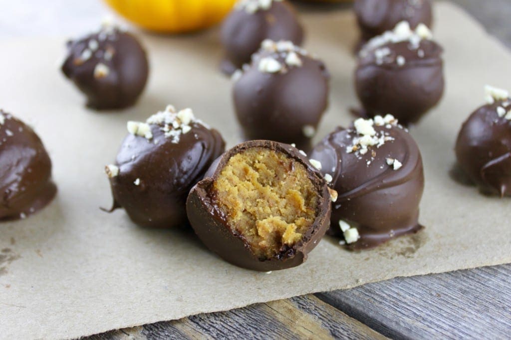 Healthy Holiday Desserts Dark Chocolate Pumpkin Truffles