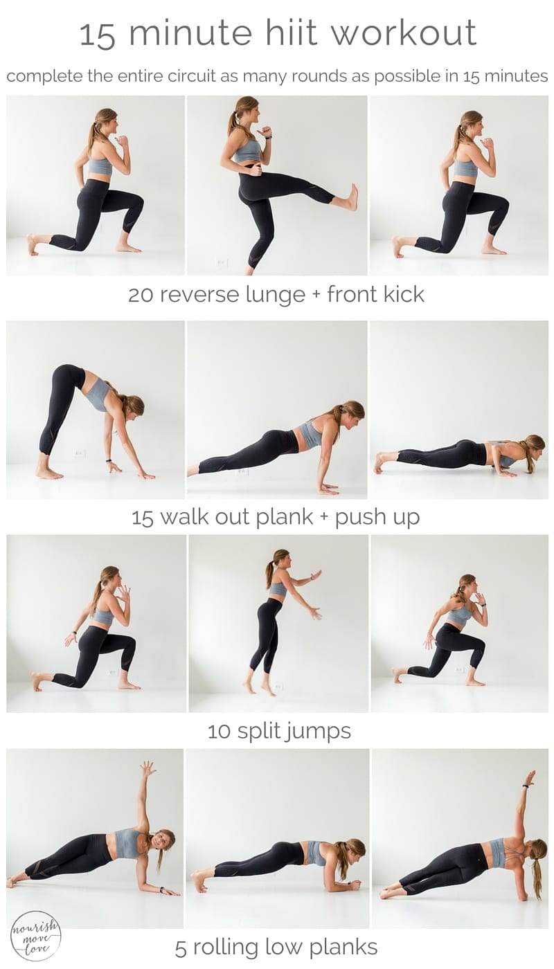 15 minute hiit workout -- pin this workout -- www.nourishmovelove.com