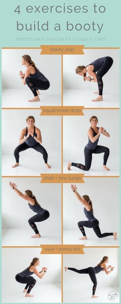 4 exercises to build a booty -- pin this butt workout -- www.nourishmovelove.com