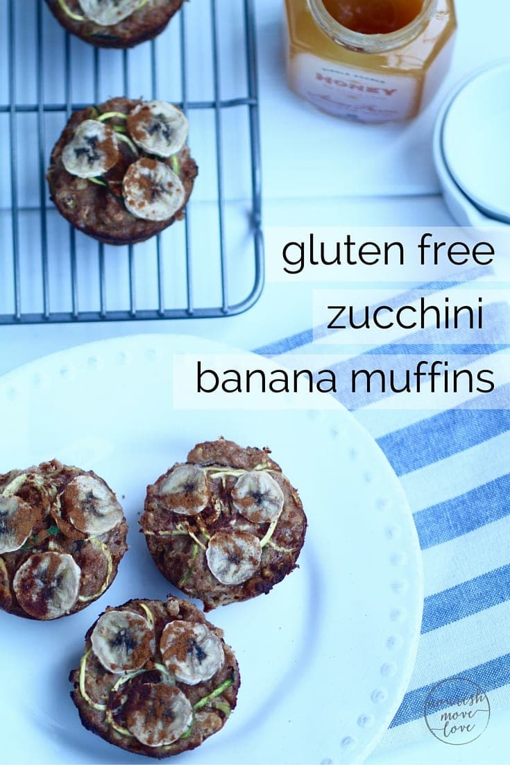 healthy, glutenfree zucchini banana muffins