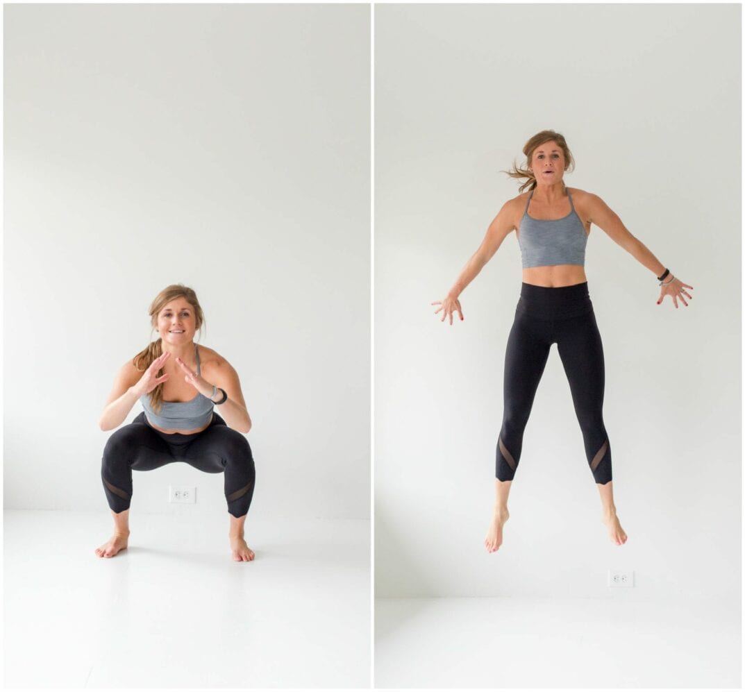 12 Squat Variations + Lower Body AMRAP Workout -- Jump Squat -- www.nourishmovelove.com