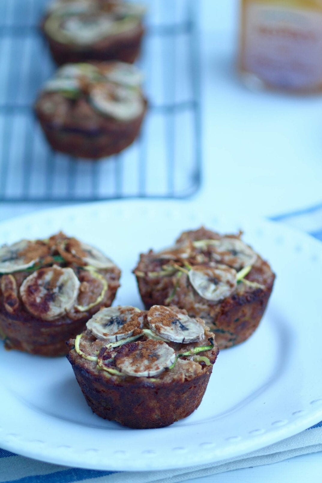 healthy, glutenfree zucchini banana muffins