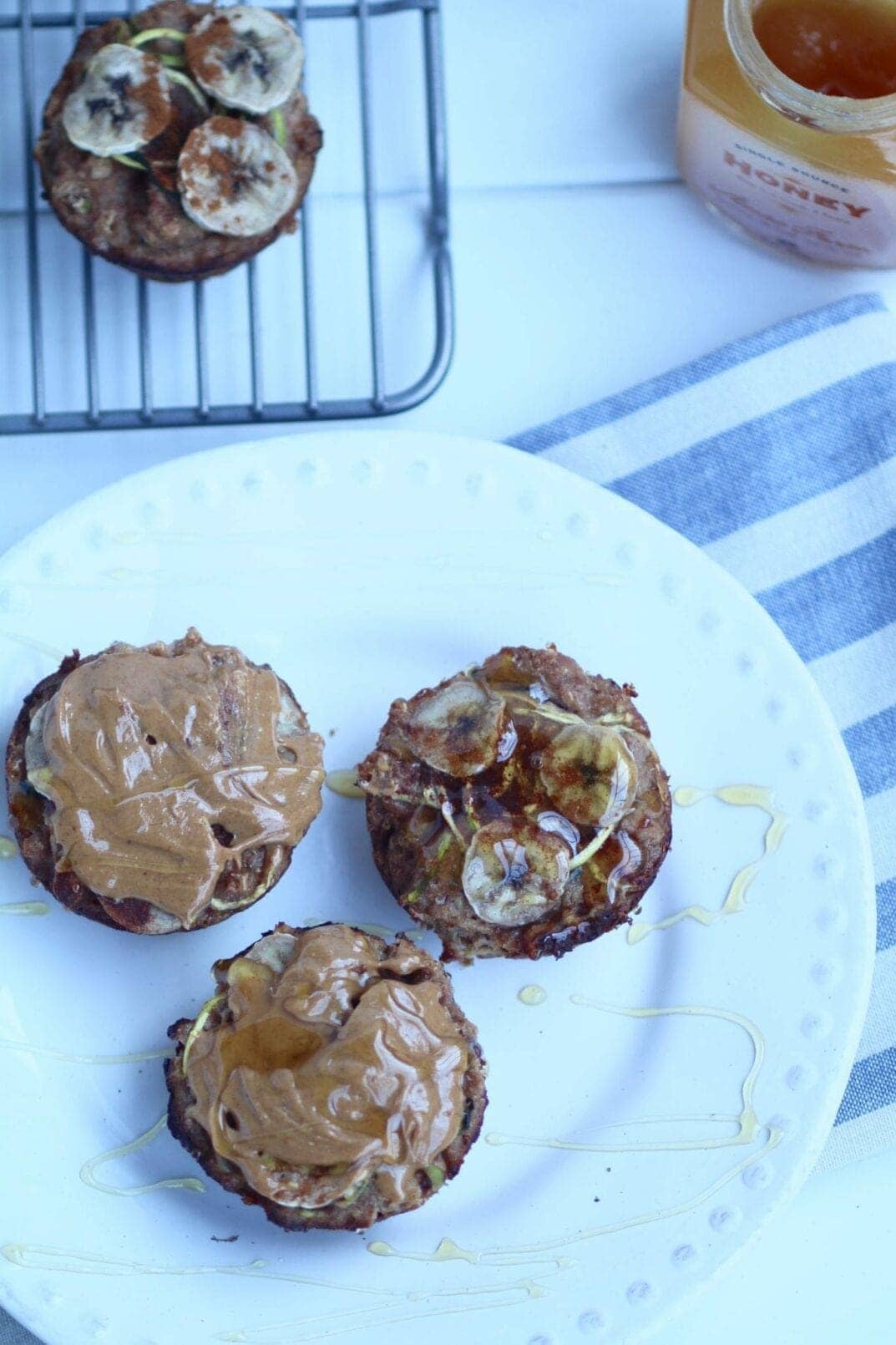 healthy, glutenfree zucchini banana muffins