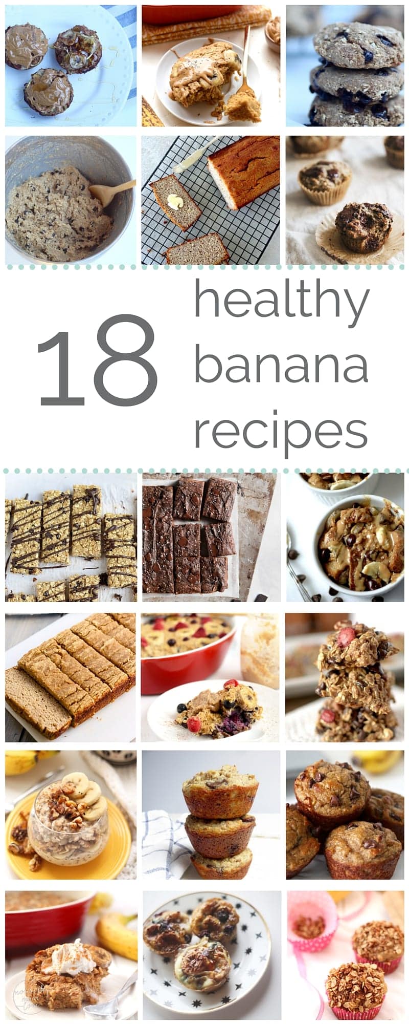 18 healthy banana recipes to satisfy your carb cravings | go bananas with these 18 deliciously healthy ways to use over-ripe bananas. from double chocolate banana bread to peanut butter banana oatmeal bake, these recipes are sure to satisfy all your carb cravings {guilt and gluten-free}! | www.nourishmovelove.com