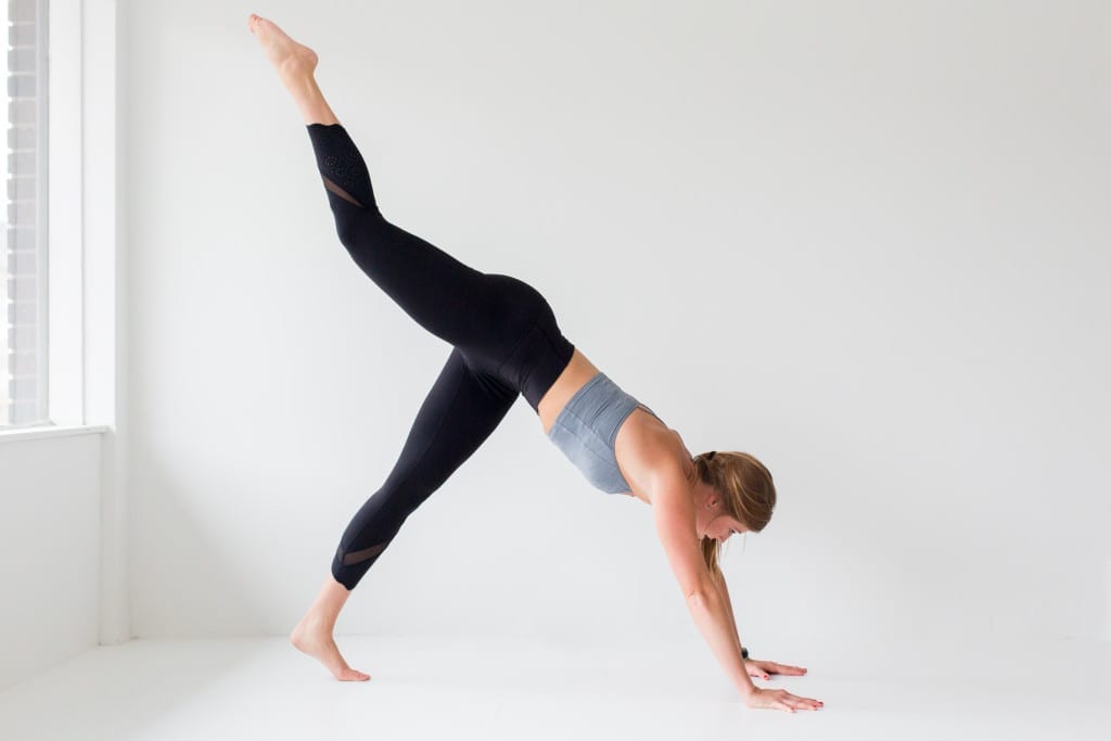 10 morning yoga poses, 3 legged dog --- www.nourishmovelove.com