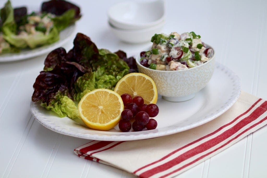 Poppy Seed Chicken Salad Lettuce Wraps Recipe -- www.nourishmovelove.com