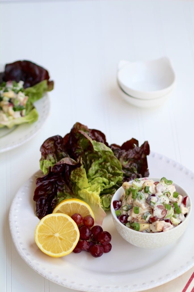 Poppy Seed Chicken Salad Lettuce Wraps Recipe -- www.nourishmovelove.com