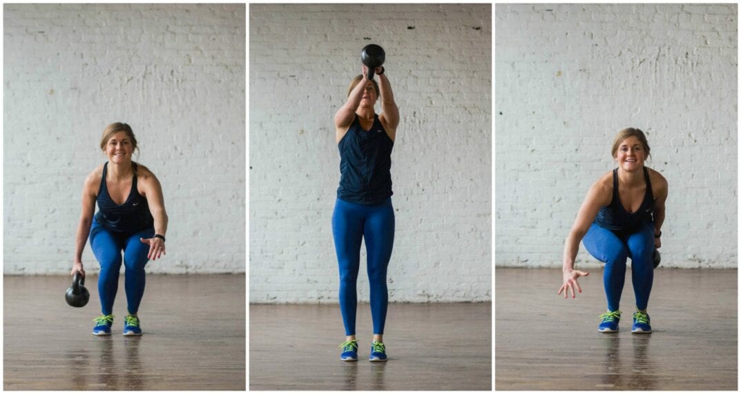7 calorie torching kettlebell moves + hiit workout | torch calories while simultaneously strengthening your entire body with this killer kettlebell workout. do it reps + sets style or amrap style; either way it's an effective, high intensity 20-minute workout! | www.nourishmovelove.com