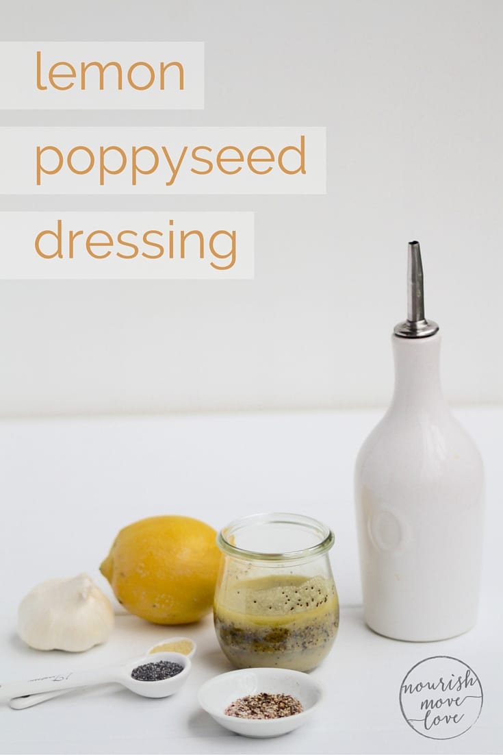 simple apple, pear, quinoa salad + lemon poppyseed dressing | freshen up lunchtime with this delicious and simple quinoa and spinach salad with apples, pears, pistachios, and topped with a homemade lemon poppyseed vinaigrette. | www.nourishmovelove.com