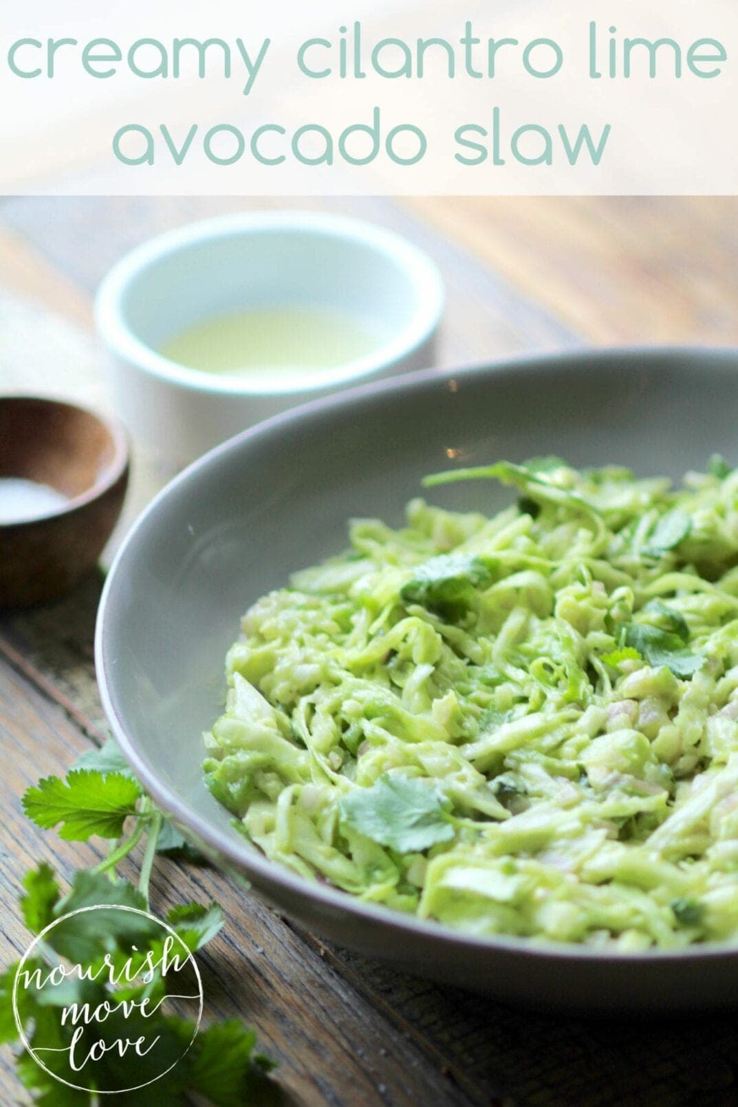 creamy cilantro lime avocado slaw | www.nourishmovelove.com