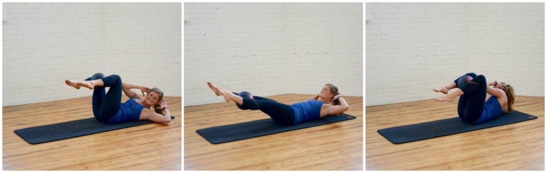 medicine ball double leg bicycles | www.nourishmovelove.com