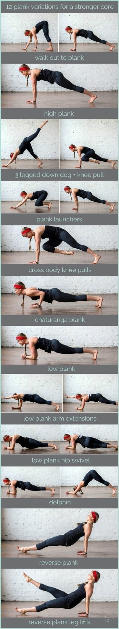 12 ways to plank + 7 minute plank challenge | nourishmovelove.com