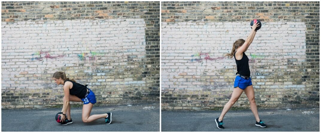 alternating cross body chops
