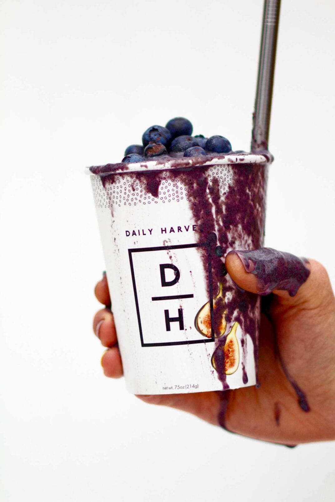 daily harvest blueberry + hemp smoothie