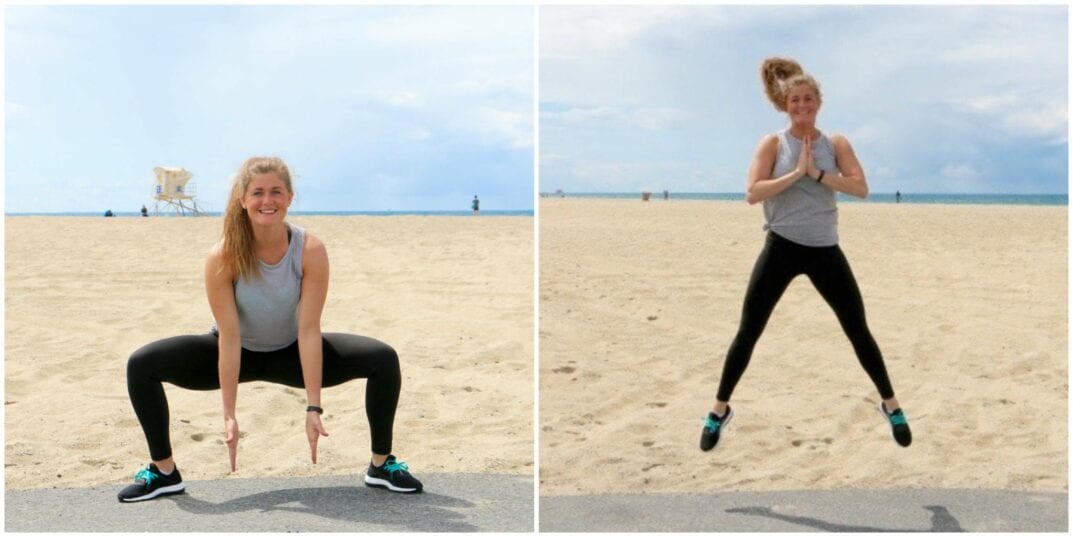 sumo squat hops
