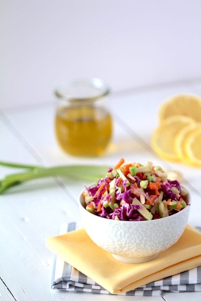 Ginger Cabbage Detox Salad + Tahini Dressing nourish move love