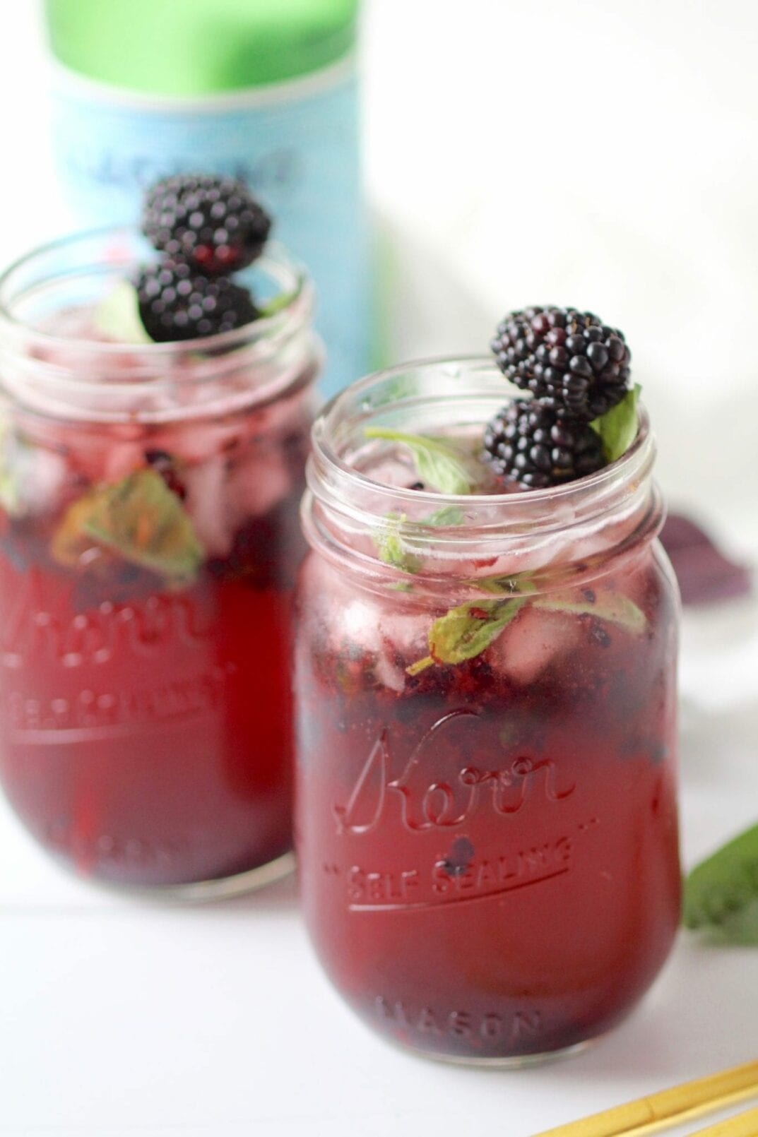 blackberry basil kombucha cocktail | www.nourishmovelove.com