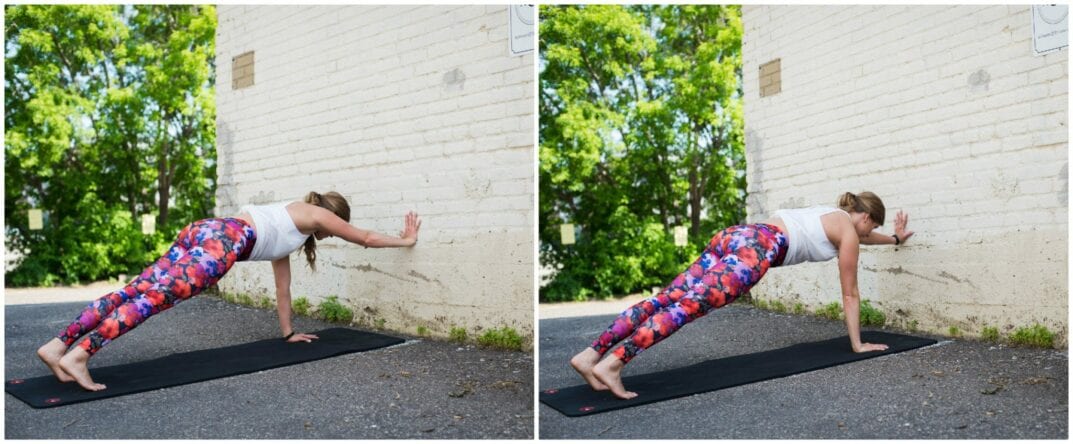 plank + wall push