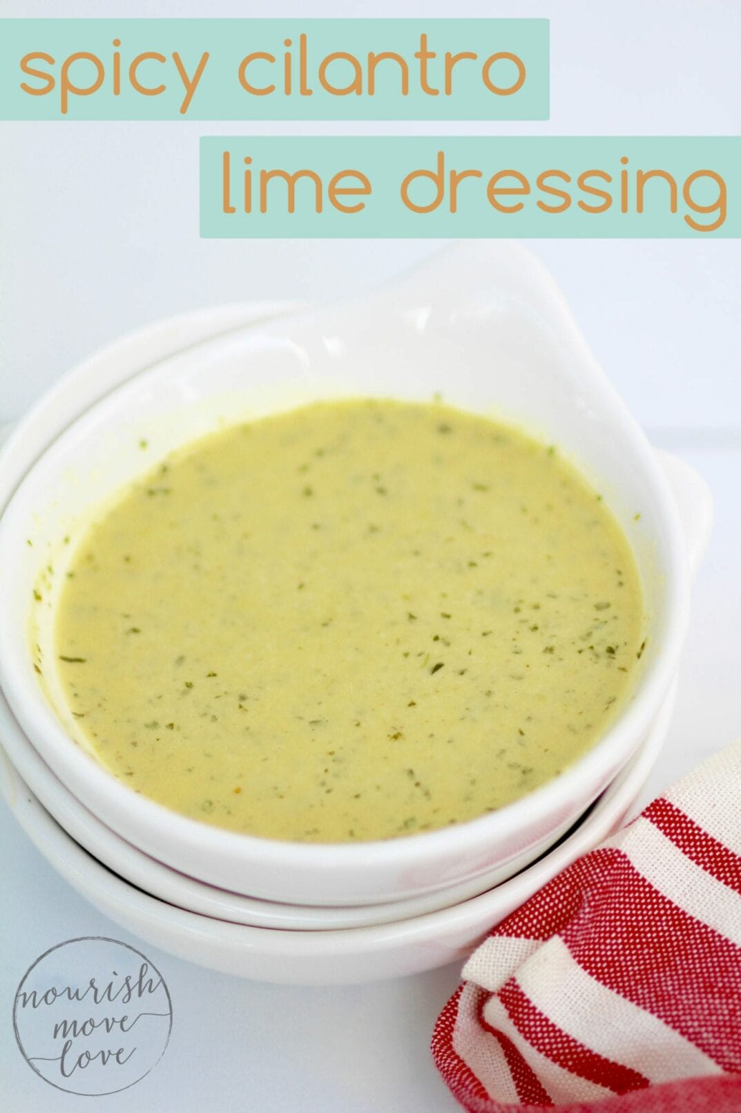 spicy cilantro-lime dressing | it has a cool, citrusy lime flavor paired with a little cayenne kick. | www.nourishmovelove.com