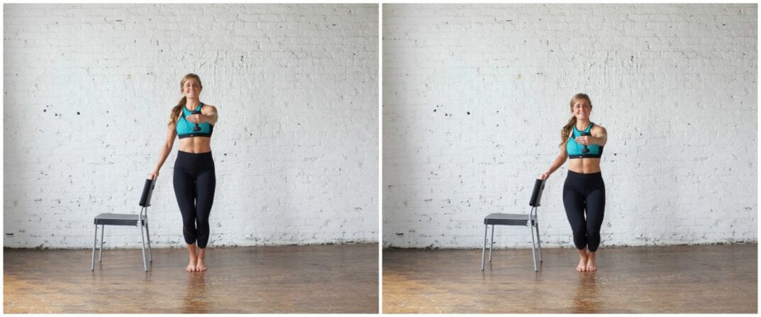 chair pulse + front raise