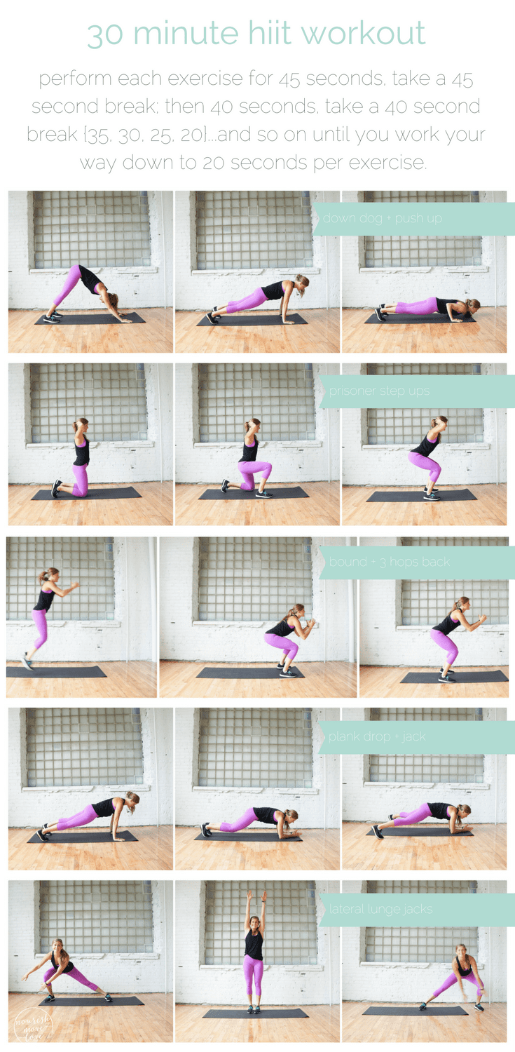 30 minute at-home hiit workout | www.nourishmovelove.com