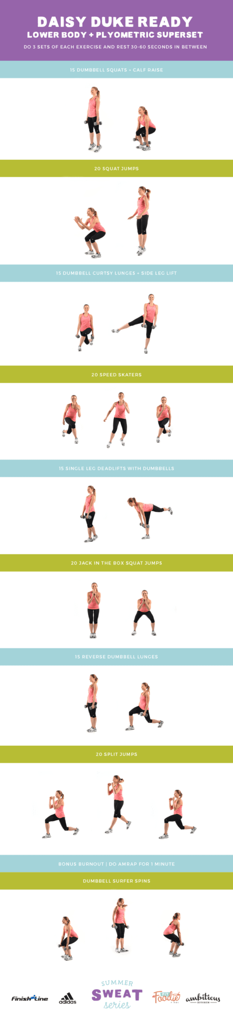 lower body + plyo superset workout | summer sweat series 