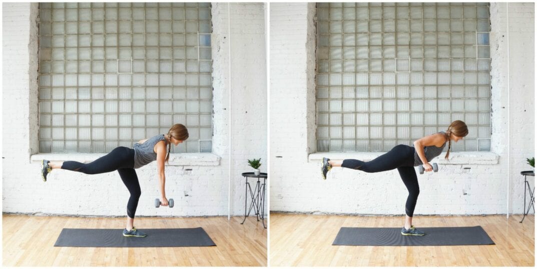 single leg bent over row