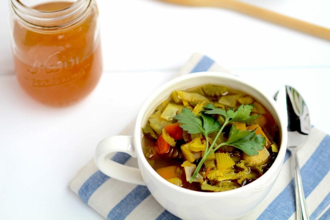 slow cooker detox vegetable soup + broth nourish move love