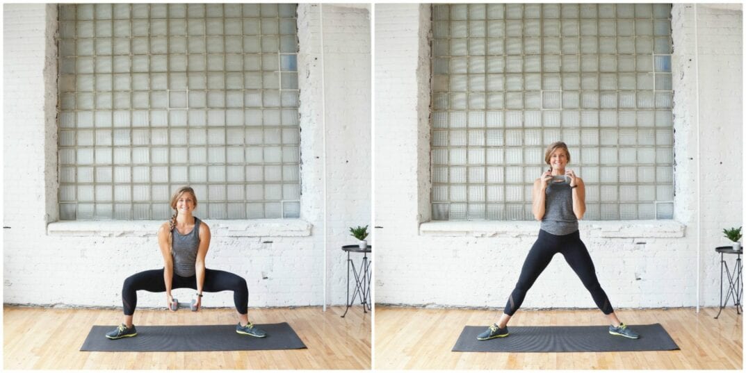 sumo squat and curl