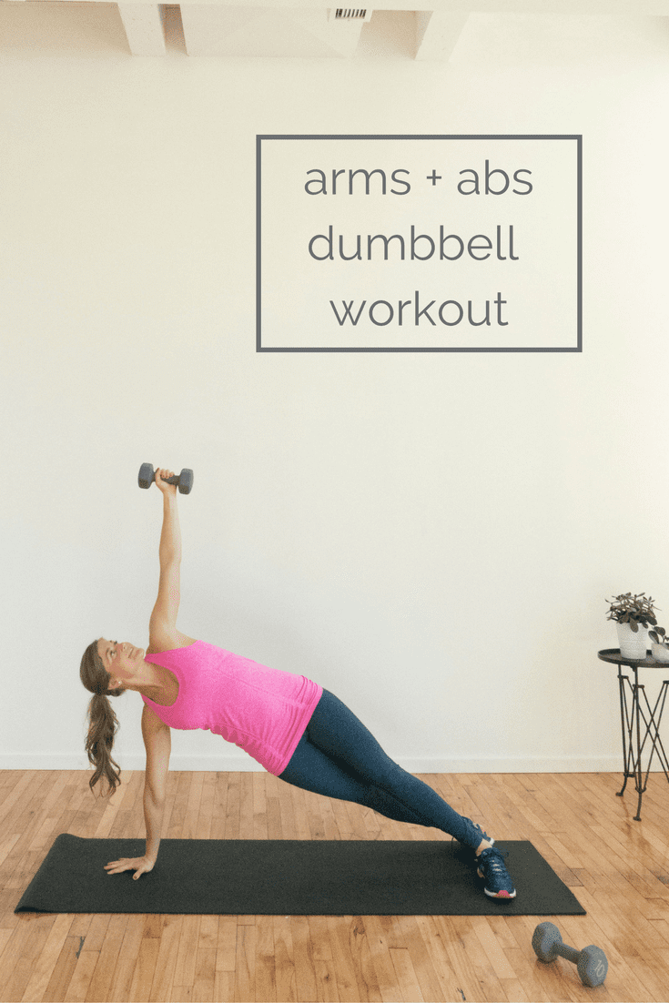 arms + abs dumbbell workout | www.nourishmovelove.com