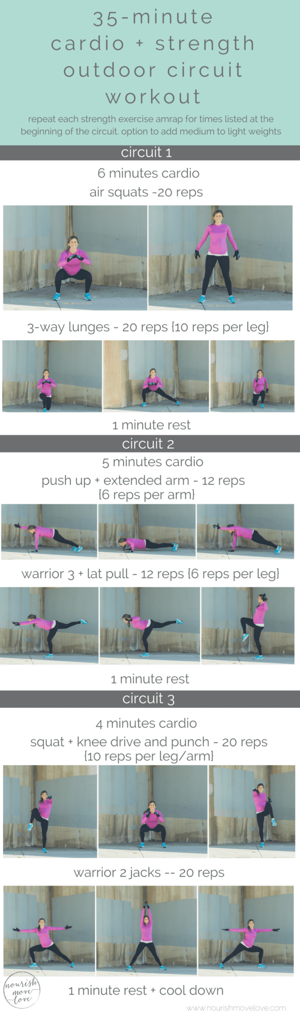 Outdoor Minute Cardio Strength Circuit Workout Nourish Move Love