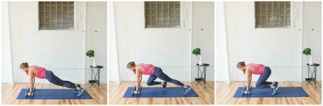 plank + bear crawl