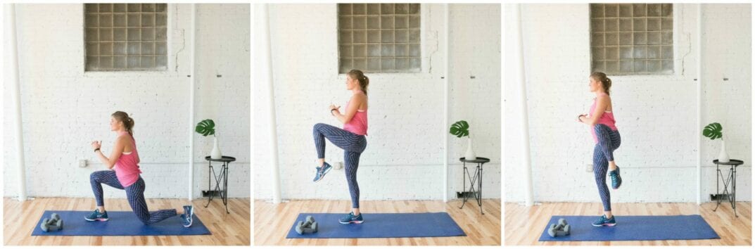 reverse lunge + hip opener