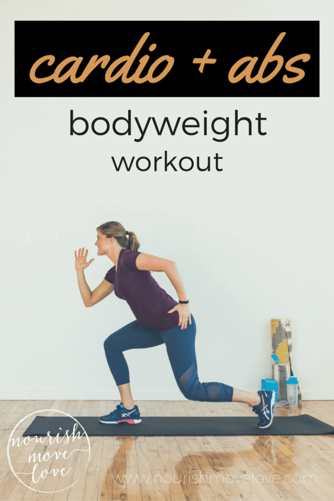 Cardio + Abs Bodyweight Workout {pregnancy friendly}| nourish move love