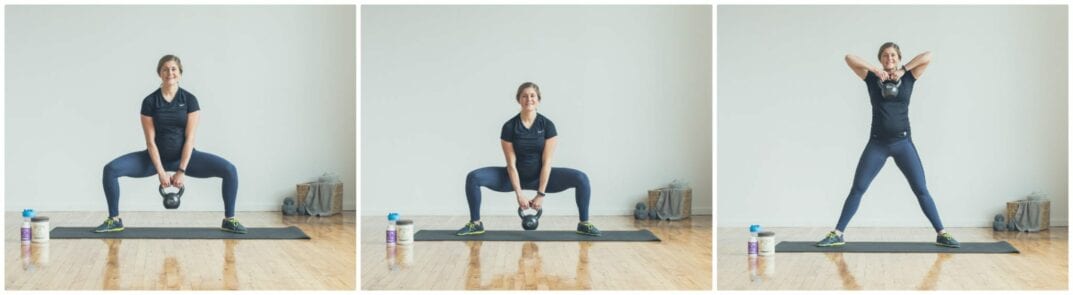 2-Pulse Sumo Squat + Upright Row