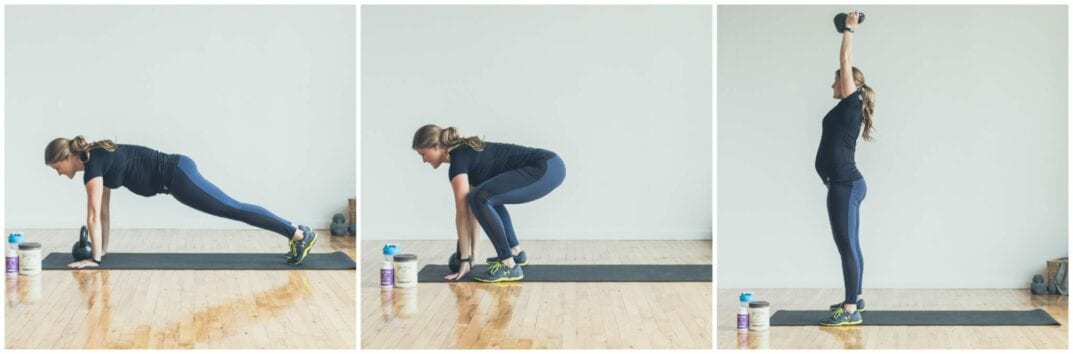 Burpee Thruster + Overhead Press