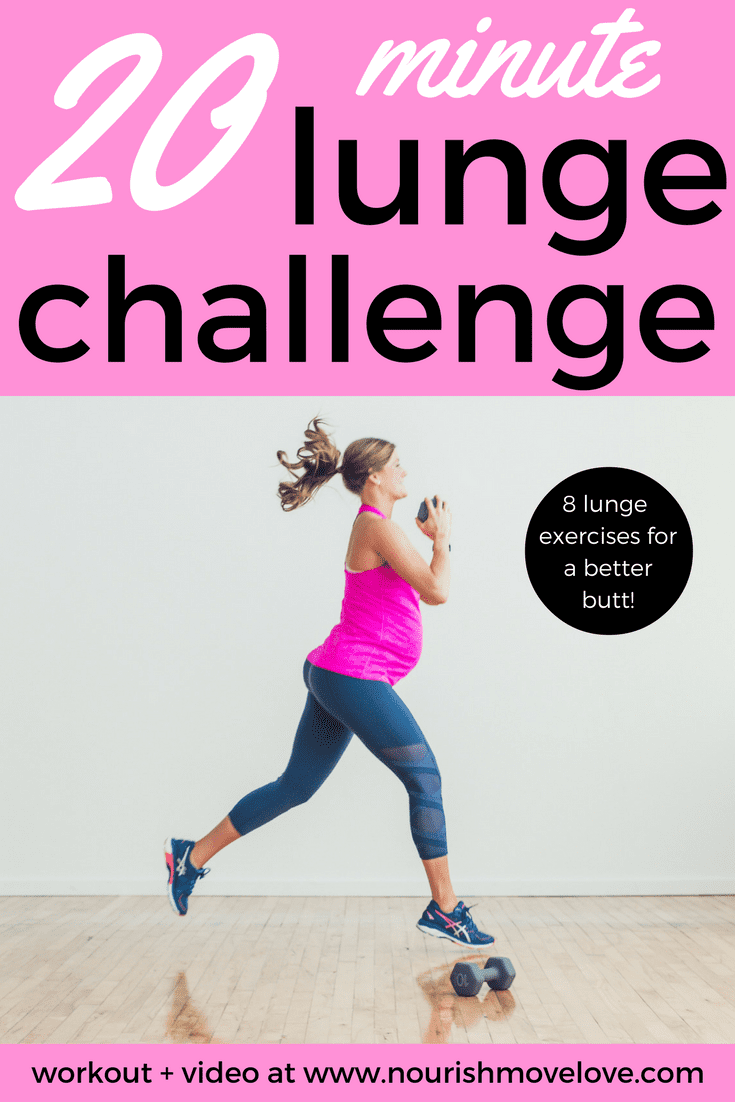 20 minute lunge challenge | www.nourishmovelove.com