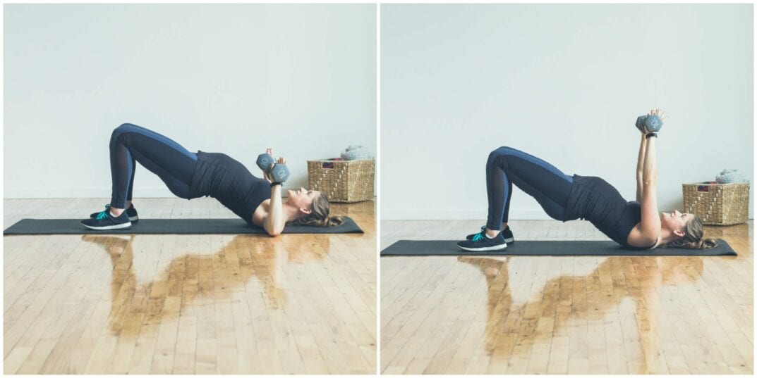 Glute Bridge Hold + Chest Fly