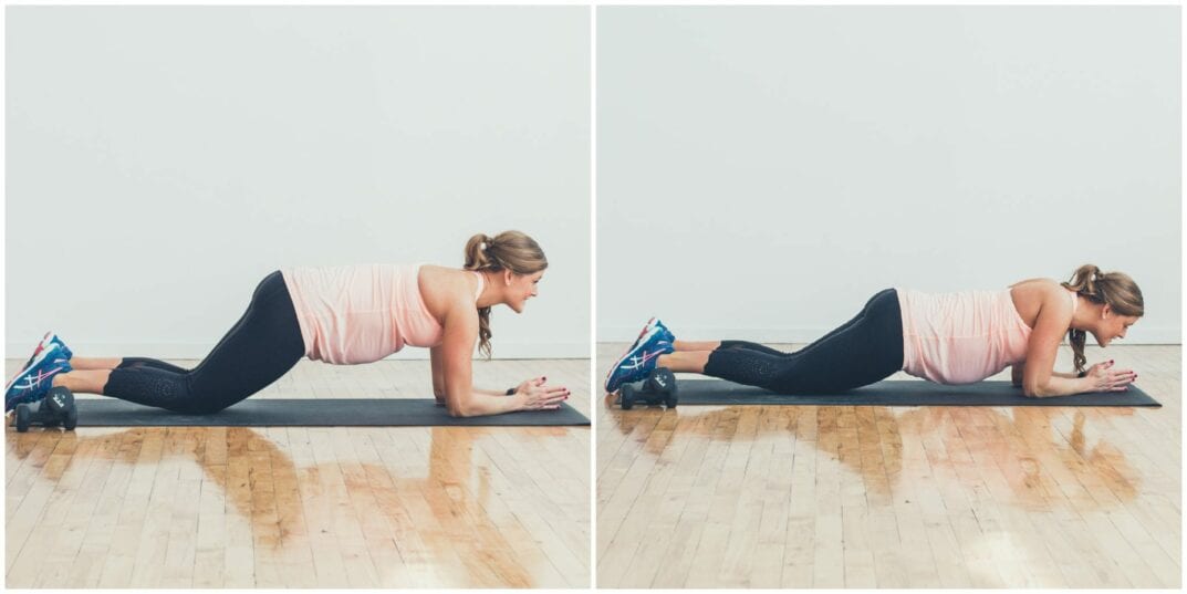 Plank + Chest Drop