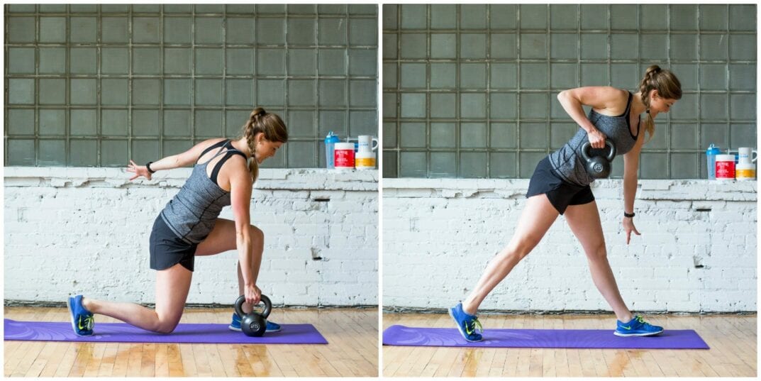 KB Static Lunge + Row