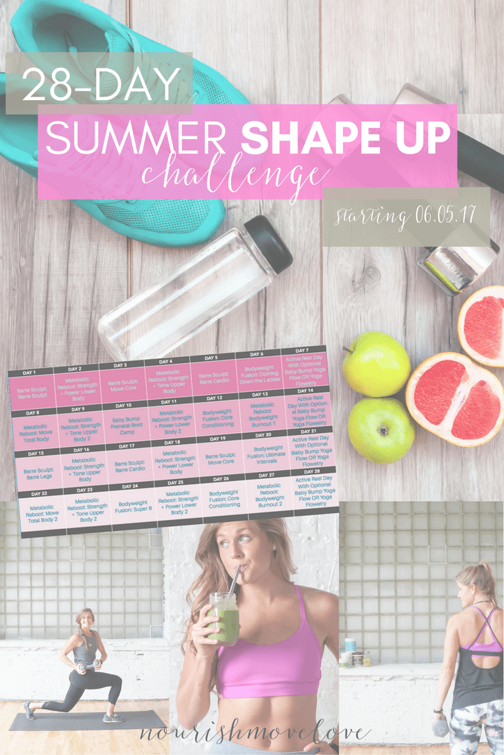 Summer Shape Up Challenge | www.nourishmovelove.com