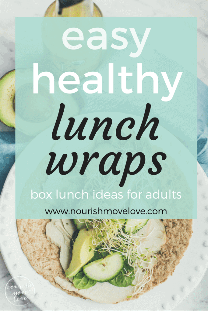 Easy and Healthy 1 Minute Lunch Wraps Pin for Pinterest