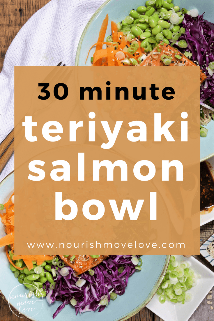 30 Minute Teriyaki Salmon Bowl | www.nourishmovelove.com