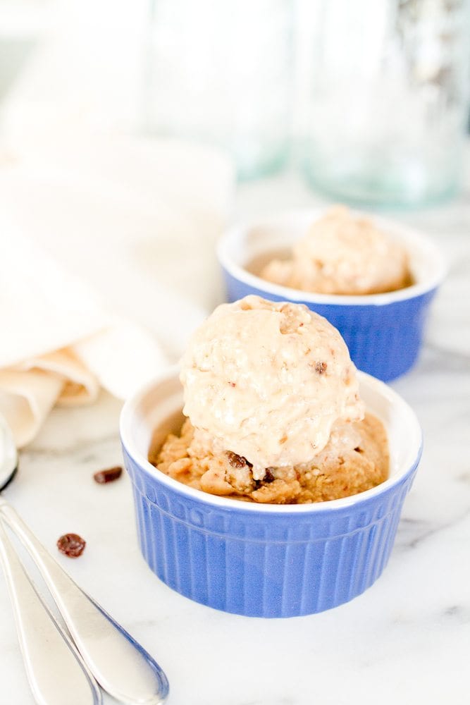 healthy oatmeal raisin cookie dough ice cream