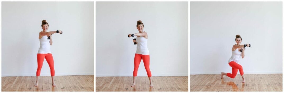 Jab, Jab + Curtsy Lunge