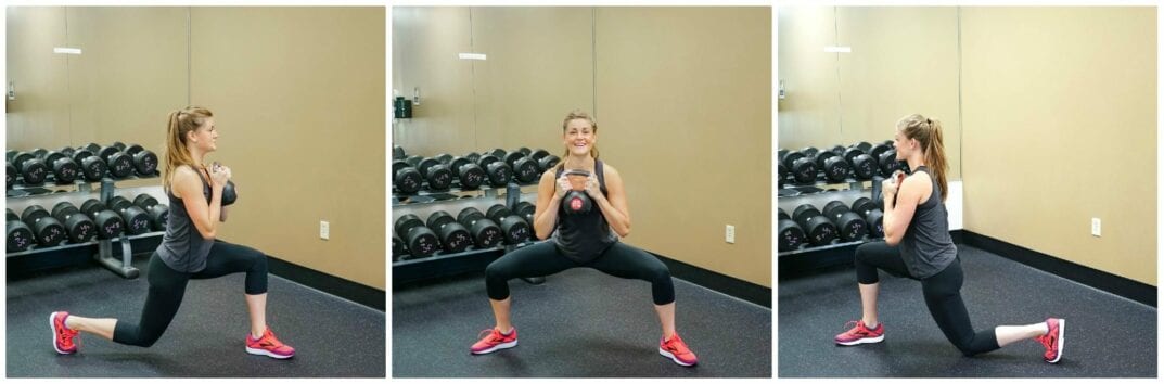 Kettlebell Sumo Squat + Lunge Combo