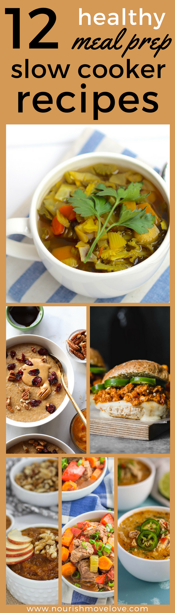 12 Healthy, Meal Prep Slow Cooker Recipes for Fall + Winter | www.nourishmovelove.com